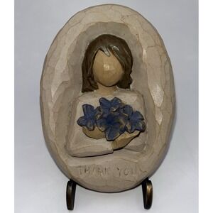Willow Tree Susan Lordi Thank You Plaque Appreciating Your Kindness 2004 W Stand